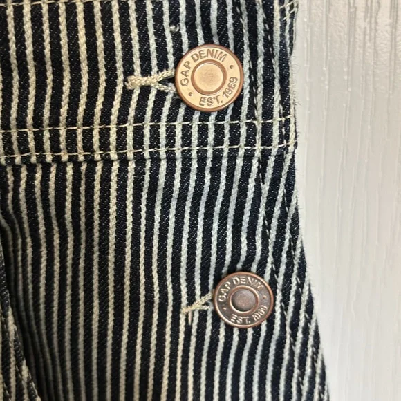 Gap Denim Stripe Loose Overalls - Picture 5 of 9